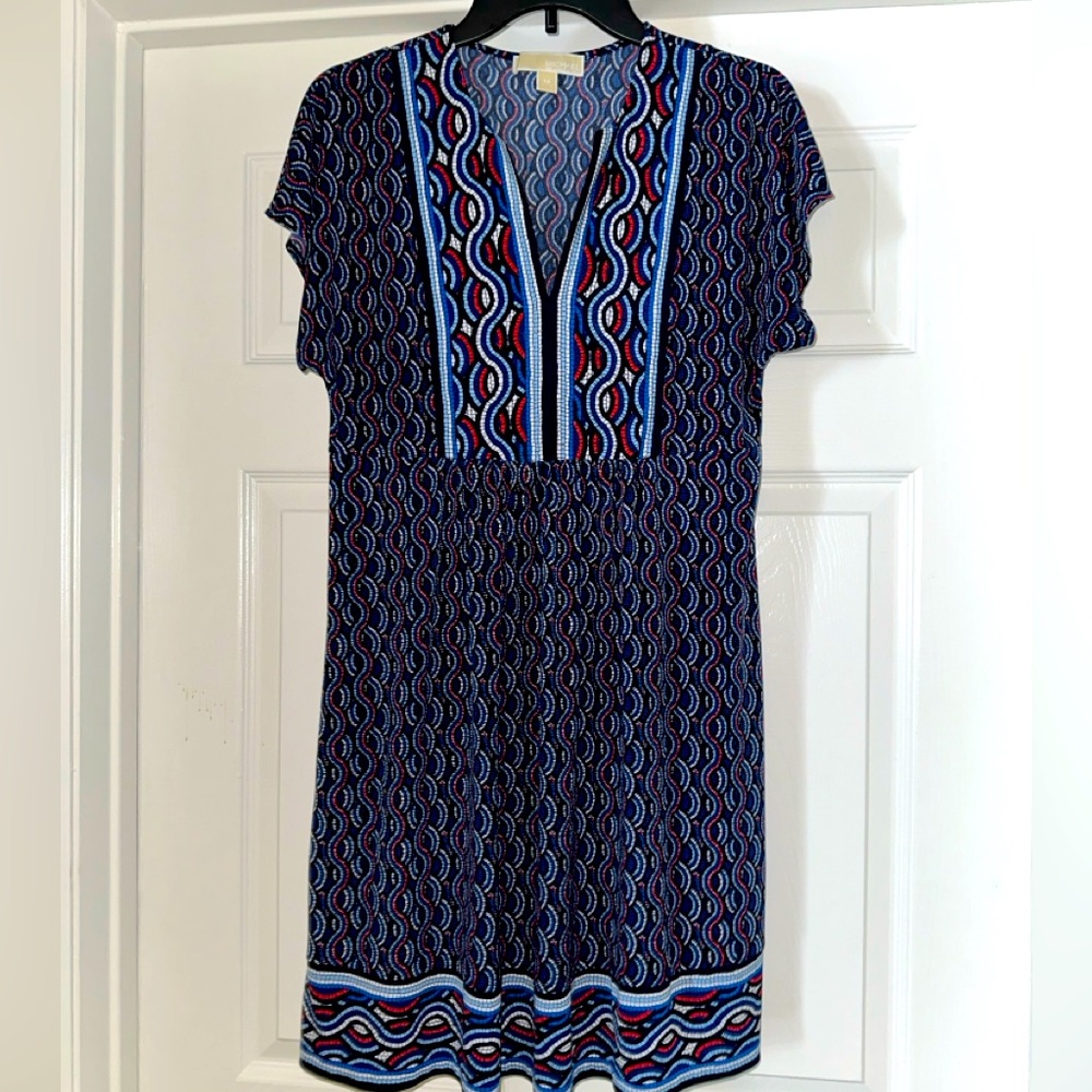 MICHAEL Michael Kors Mosaic Border Print Dress